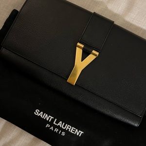 YSL Authentic Clutch Leather Bag